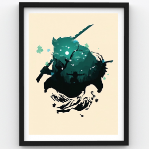 Demon Slayer – Hashibira Inosuke Silhouette Style – Anime Premium Poster Frame