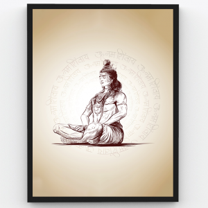 Meditating Maha Shiva – Devotional Premium Poster Frame