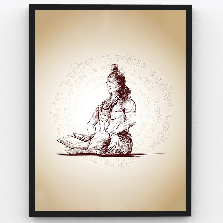 Meditating Maha Shiva - Classic - 1
