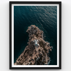 Stone Island with Blue Ocean – Peace of Mind Premium Poster Frame