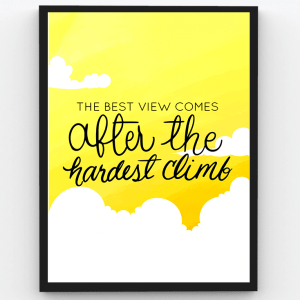 The Best View after the Hardest Climb – Motivational Premium Poster Frame
