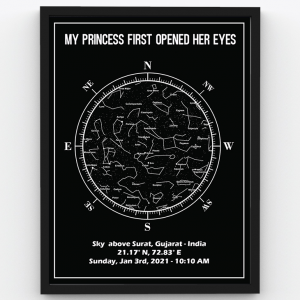Personalized Star Map – Capture the Moment with Constellation – Premium Poster Frame