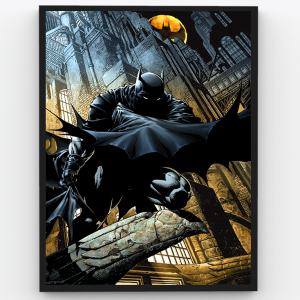 Batman watches over Gotham – Superheroes Premium Poster Frame