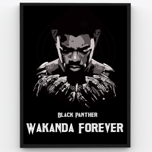Black Panther – Wakanda Forever – Superheroes Premium Poster Frame