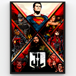 Justice League – DC Superheroes Team up – Superheroes Premium Poster Frame