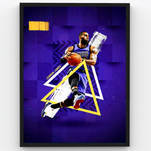 Lebron James – The G.O.A.T of Basketball – Inspirational Personalities Premium Poster Frame