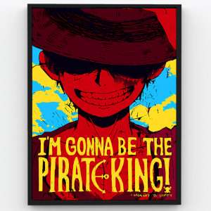One Piece – Monkey.D.Luffy – King of the Pirates – Anime Premium Poster Artwork Frame