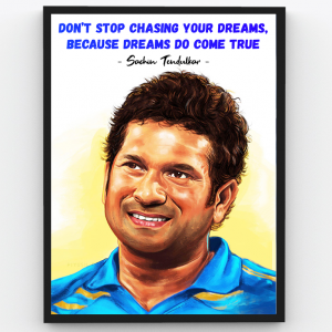 Sachin Tendulkar – Master Blaster – Inspirational Personalities Premium Poster Frame