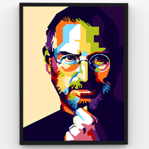 Steve Jobs – The Innovation Mastermind – Inspirational Personalities Premium Poster Frame