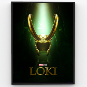 The Crown of Loki – The God of Mischief – Superheroes Premium Poster Frame