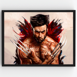 X-Men – The Wolverine Oil Paint Style – Superheroes Premium Poster Frame