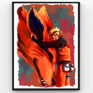Naruto holding Kurama – Anime Premium Poster Artwork